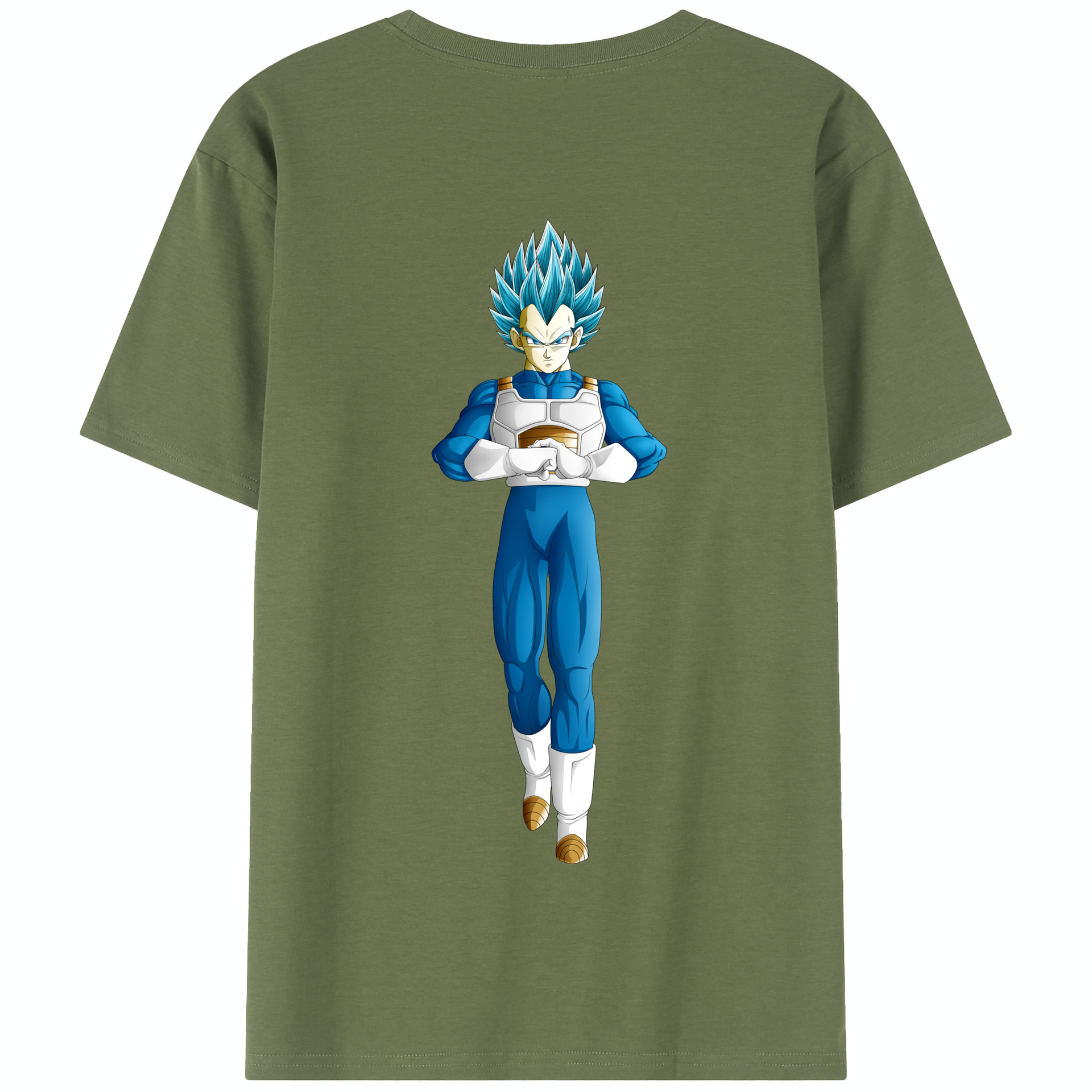 （画像用） ドラゴンボール ベジータ四世（Bejīta Yonsei）DRAGON BALL Vegeta IV 綿100％半袖Tシャツ（背面プリント）